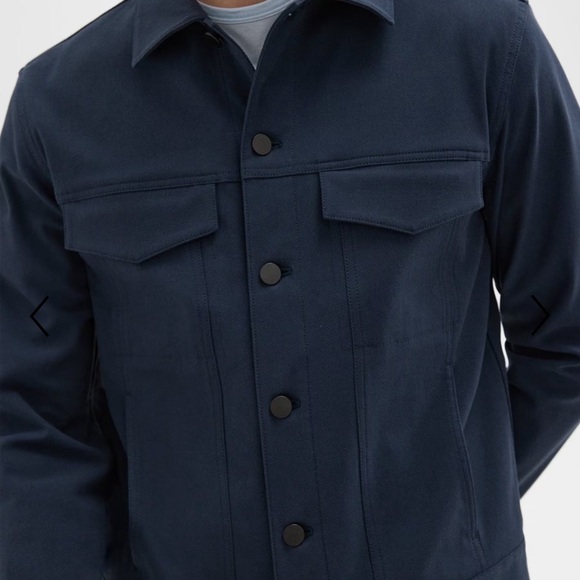 Theory Navy Button-Up Jacket - Picture 3 of 7